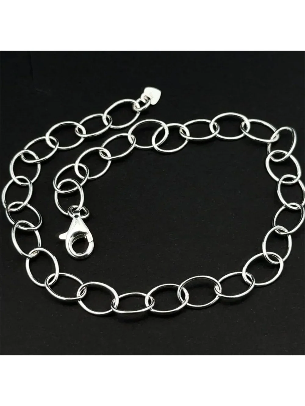 925 Sterling Silver Cable Interchangeable Charm Bracelet, Build Your Own - Picture 1 of 7